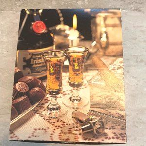 Vintage Irish Shamrock Liqueur Cordial Glasses Set of 6 in original box